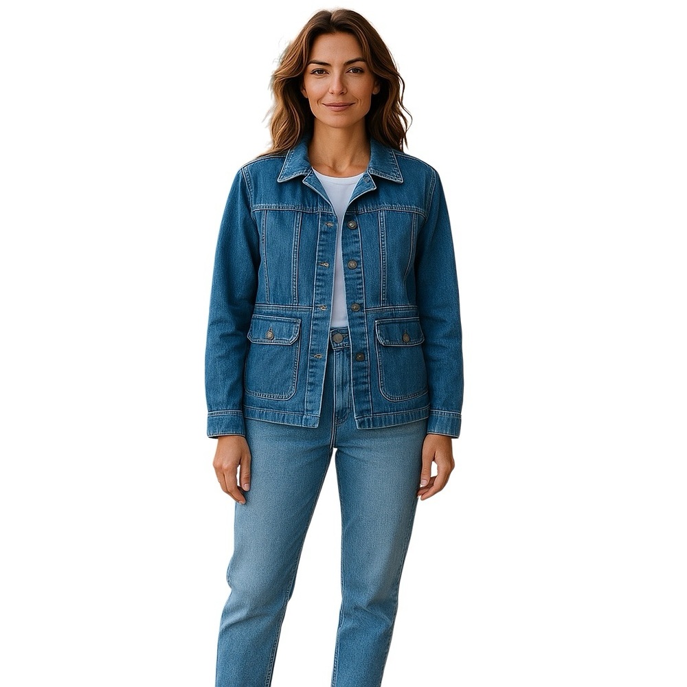 Relativity Denim Choir Coat Jacket Women's Medium Long Sleeve Casual Outdoor